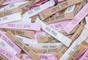 Sugar Packets, Brown White and Pink