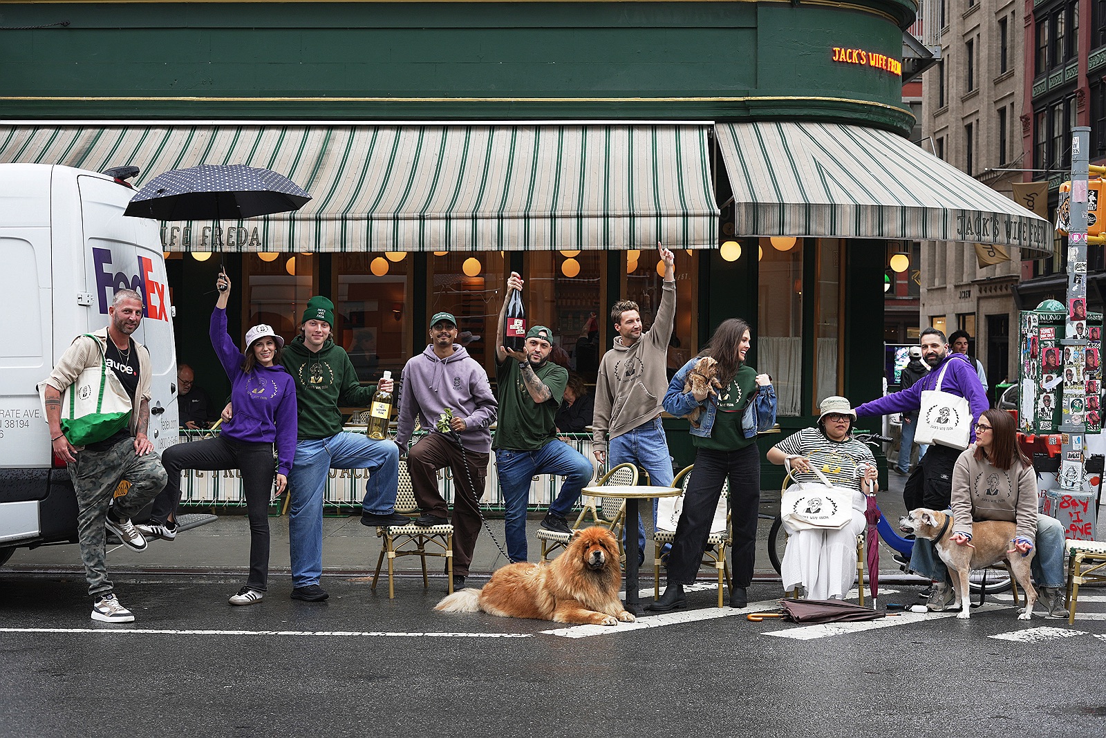Group of people outside Jacks Wife Freda
